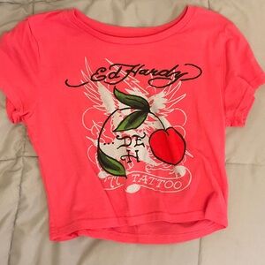 Ed Hardy Kids Cherry Red Graphic Tee